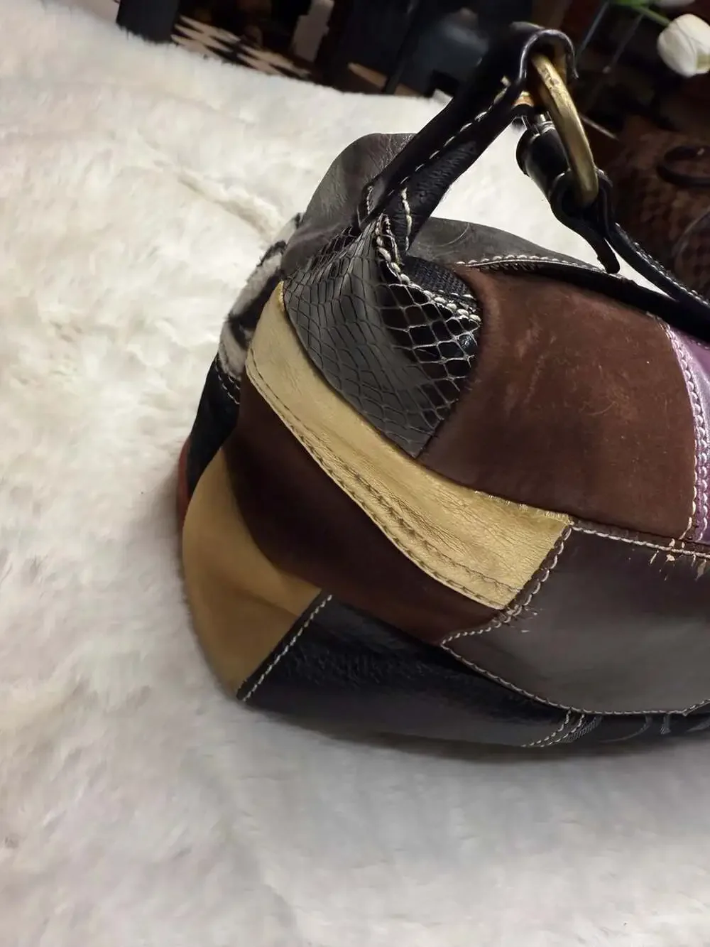 Coach Patchwork Mini Hobo Shoulder Bag No. 40283